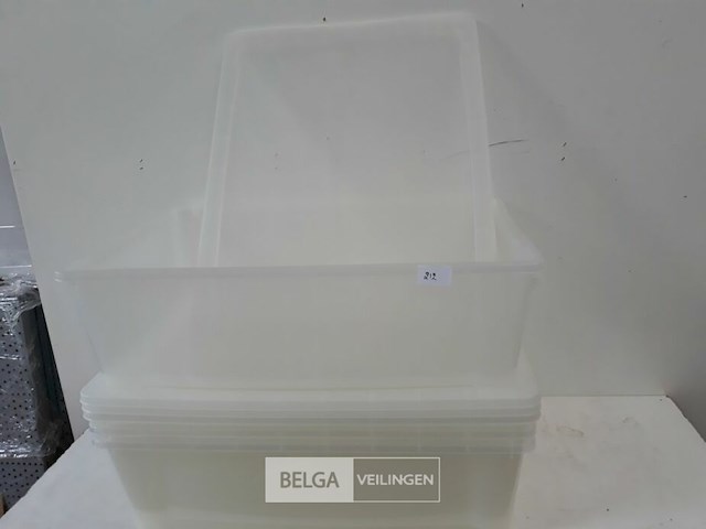 4 x opbergbox 55x39x16 cm met deksel - afbeelding 3 van  3