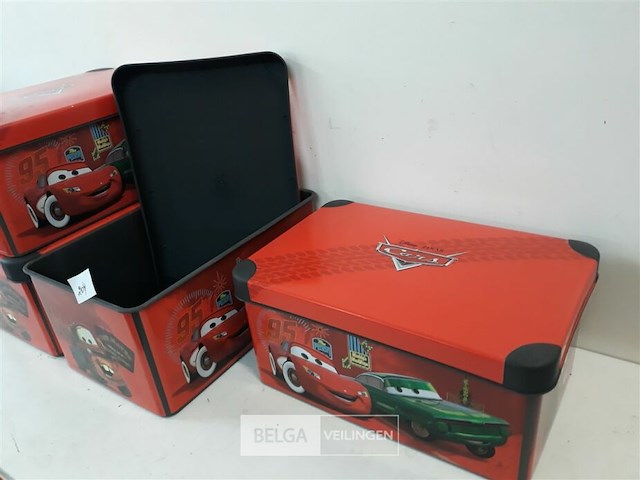 4 x opbergdoos cars curver 29x20x13 cm - afbeelding 3 van  3