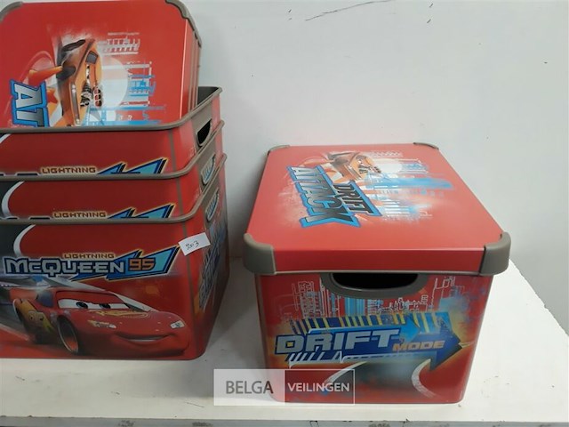 4 x opbergdoos cars curver 38x28x23 cm - afbeelding 3 van  3