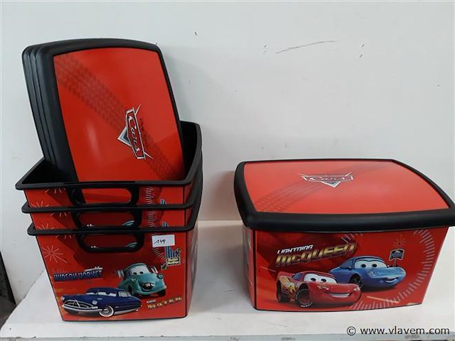 4 x opbergdoos cars curver - afbeelding 1 van  2