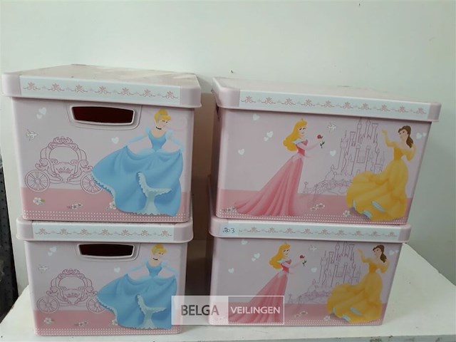 4 x opbergdoos princess curver 38x28x23 cm - afbeelding 1 van  3