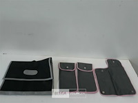 4 x opbergtas 3 x roze 1 x grijs
