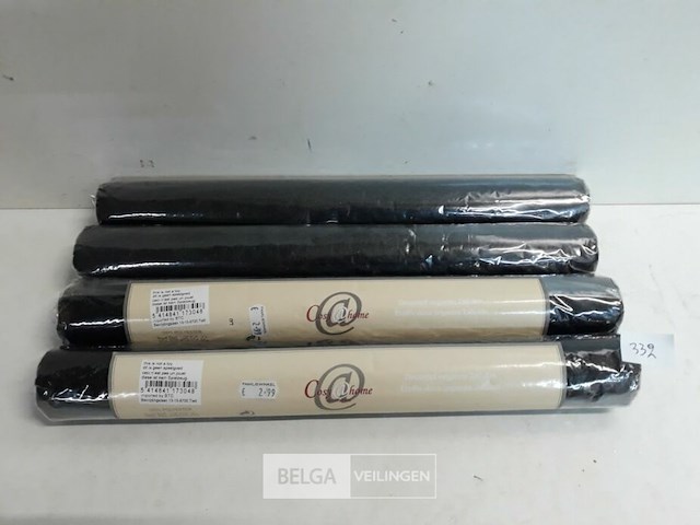 4 x organza op rol zwart 0,4x10m - afbeelding 2 van  3