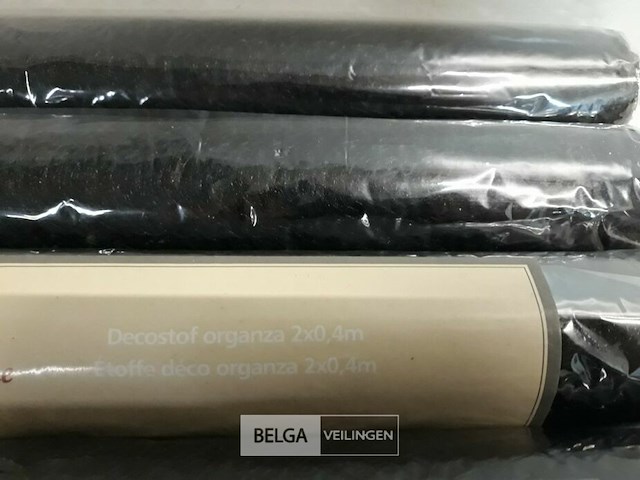 4 x organza op rol zwart 0,4x10m - afbeelding 3 van  3