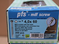 4 x pgbfast mdf-schroef pfs+ vk 60° ø4x60 zn/200 - afbeelding 2 van  3