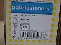 4 x pgbfast plaatschroef din 7981c-h ø4,80x50 zn/200 - afbeelding 2 van  3