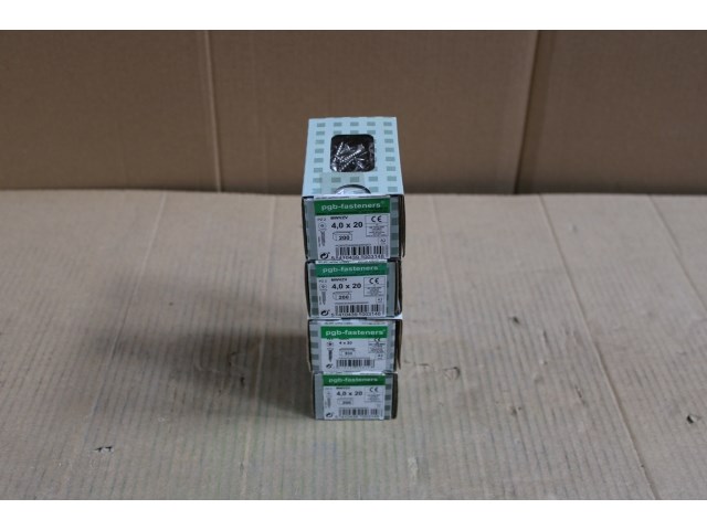 4 x pgbfast spaanderplaatschroef a2 vzk-z ø4,00x20/200 - afbeelding 1 van  3