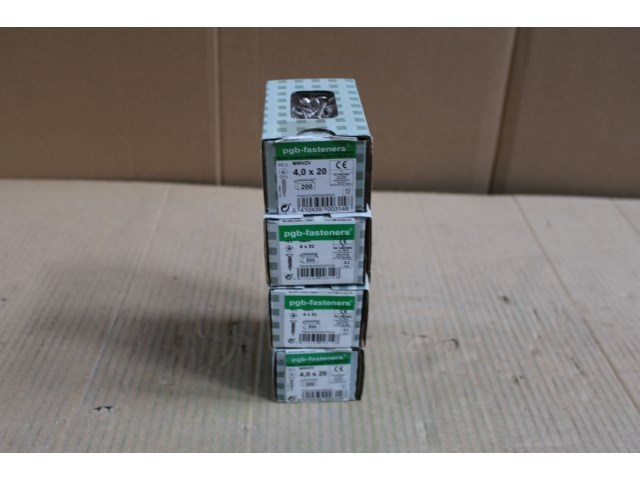 4 x pgbfast spaanderplaatschroef a2 vzk-z ø4,00x20/200 - afbeelding 1 van  3