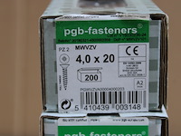 4 x pgbfast spaanderplaatschroef a2 vzk-z ø4,00x20/200 - afbeelding 2 van  3