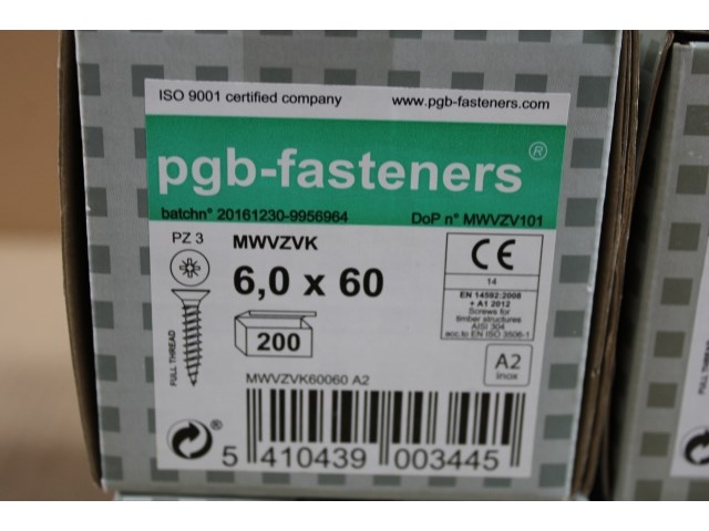 4 x pgbfast spaanderplaatschroef a2 vzk-z ø6,00x60/200 - afbeelding 2 van  3