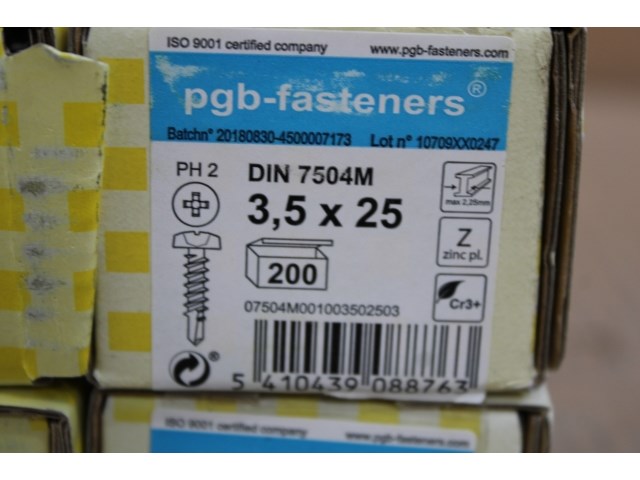 4 x pgbfast zelfb. schroef din 7504m-h ø3,50x25 zn/200 - afbeelding 2 van  3