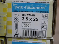 4 x pgbfast zelfb. schroef din 7504m-h ø3,50x25 zn/200 - afbeelding 2 van  3