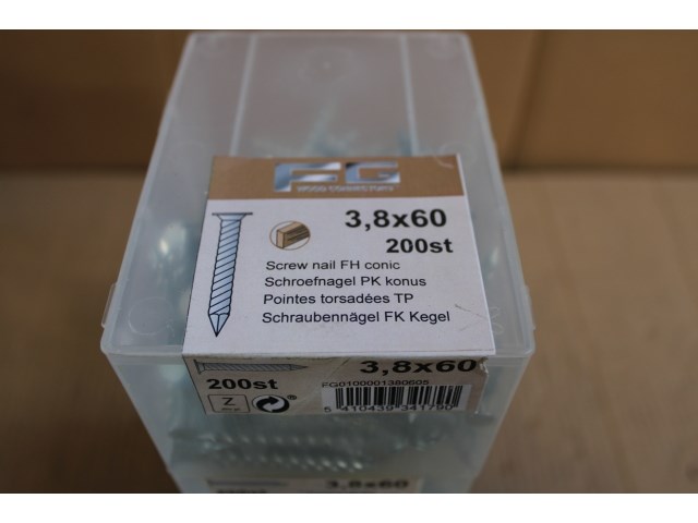 4 x pgbfg schroefnagel pk konus ø3,8x60 zn/200st - afbeelding 2 van  3