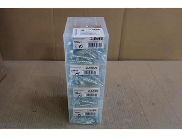 4 x pgbfg schroefnagel pk konus ø3,8x60 zn/200st - afbeelding 1 van  6