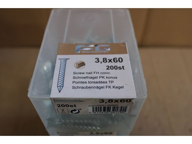 4 x pgbfg schroefnagel pk konus ø3,8x60 zn/200st - afbeelding 4 van  6