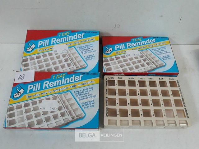 4 x pillendoos 7dagen 4per dag - afbeelding 1 van  3