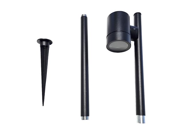 4 x prikspot tuinlamp gu10 fitting 60cm zwart draaibaar waterdicht - afbeelding 3 van  11