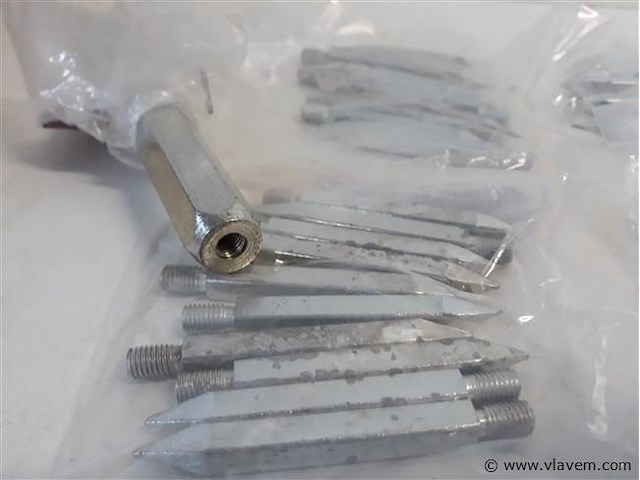 4 x puntdook 70mm 10 stuks + drijverdook - afbeelding 2 van  2
