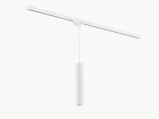 4 x railspot gu10 decoratief hanglamp cilinder 24cm zand wit - afbeelding 1 van  6