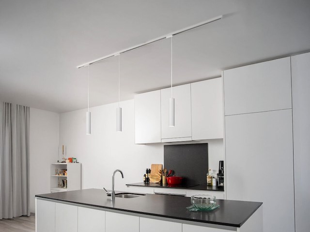 4 x railspot gu10 decoratief hanglamp cilinder 24cm zand wit - afbeelding 2 van  6