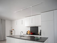 4 x railspot gu10 decoratief hanglamp cilinder 24cm zand wit - afbeelding 2 van  6