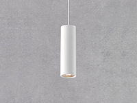 4 x railspot gu10 decoratief hanglamp cilinder 24cm zand wit - afbeelding 4 van  6