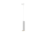 4 x railspot gu10 decoratief hanglamp cilinder 24cm zand wit - afbeelding 5 van  6