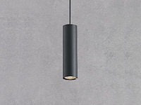 4 x railspot gu10 decoratief hanglamp cilinder 24cm zand zwart - afbeelding 5 van  8
