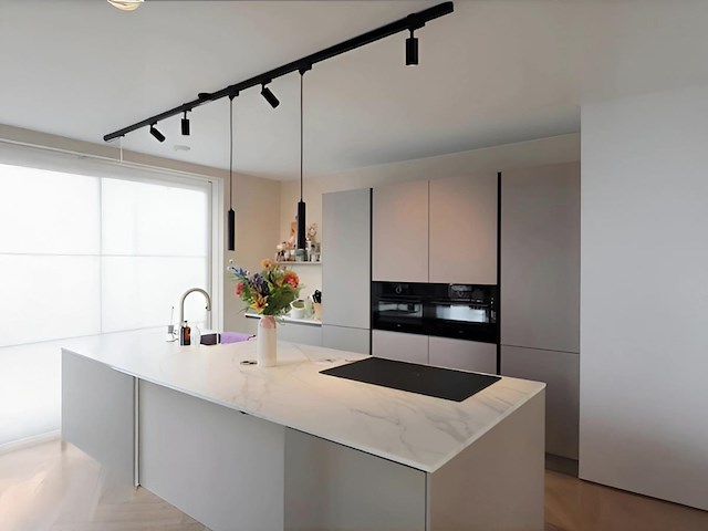 4 x railspot gu10 decoratief hanglamp cilinder 24cm zand zwart - afbeelding 3 van  8