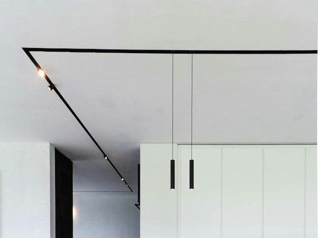 4 x railspot gu10 decoratief hanglamp cilinder 24cm zand zwart - afbeelding 4 van  8