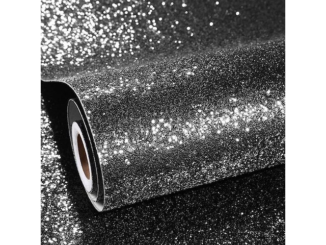 4 x rewallpaper 60cmx5m zwart behang - afbeelding 1 van  3