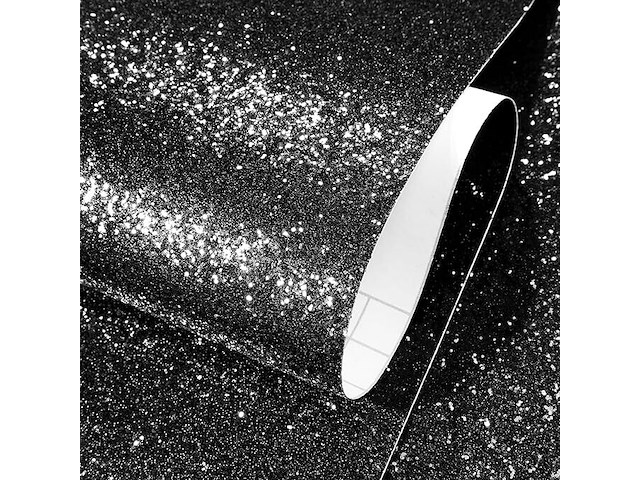 4 x rewallpaper 60cmx5m zwart behang - afbeelding 2 van  3