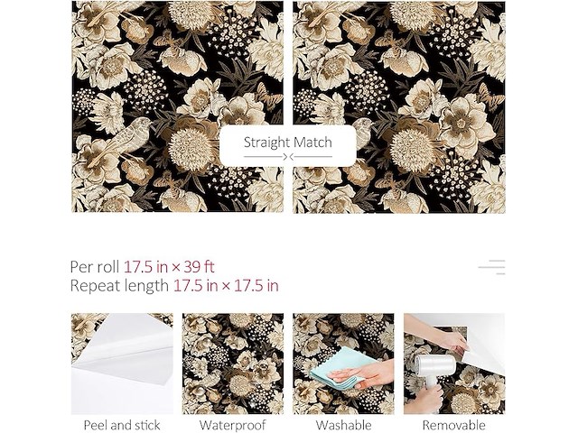 4 x rewallpaper zelfklevend behang (44,5 cm x 12 m) - afbeelding 2 van  3