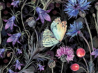 4 x rewallpaper zelfklevend behang met bloemen - afbeelding 1 van  6