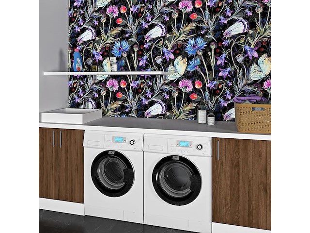 4 x rewallpaper zelfklevend behang met bloemen - afbeelding 3 van  6