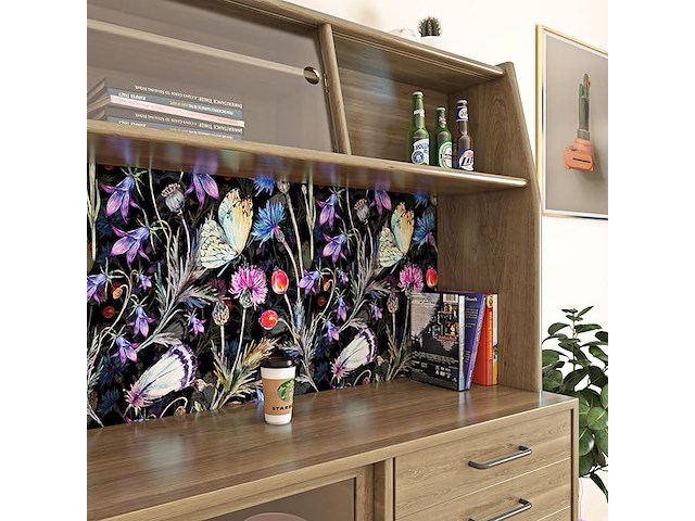 4 x rewallpaper zelfklevend behang met bloemen - afbeelding 4 van  6