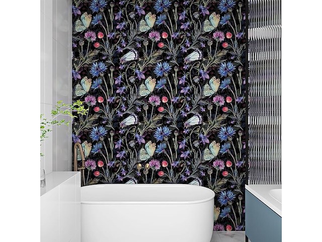 4 x rewallpaper zelfklevend behang met bloemen - afbeelding 5 van  6