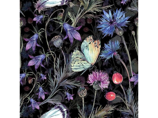 4 x rewallpaper zelfklevend behang met bloemen - afbeelding 1 van  6