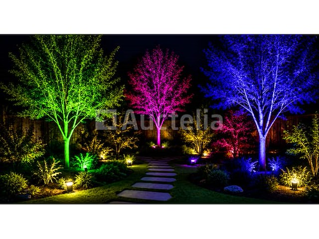 4 x rgb led floodlight 100w - zwart – ip65 – remix-100 - afbeelding 2 van  5