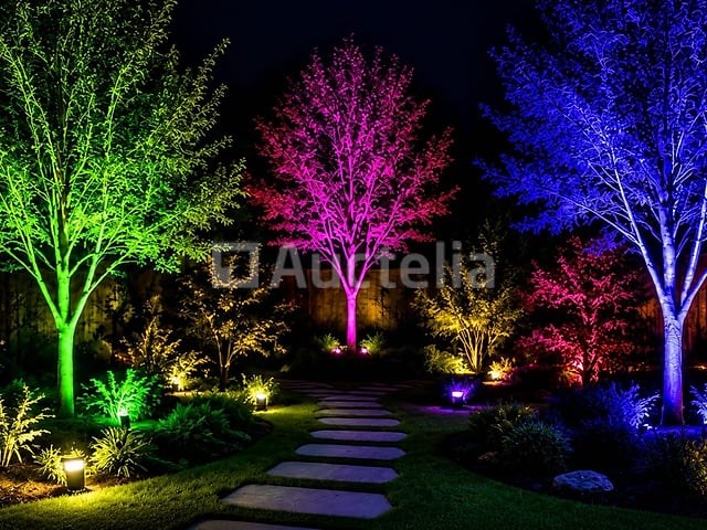 4 x rgb led floodlight 100w - zwart – ip65 – remix-100 - afbeelding 4 van  5