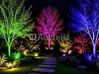 4 x rgb led floodlight 100w - zwart – ip65 – remix-100 - afbeelding 4 van  5