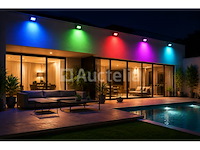 4 x rgb led floodlight 20w - zwart – ip65 – remix-20 - afbeelding 2 van  5