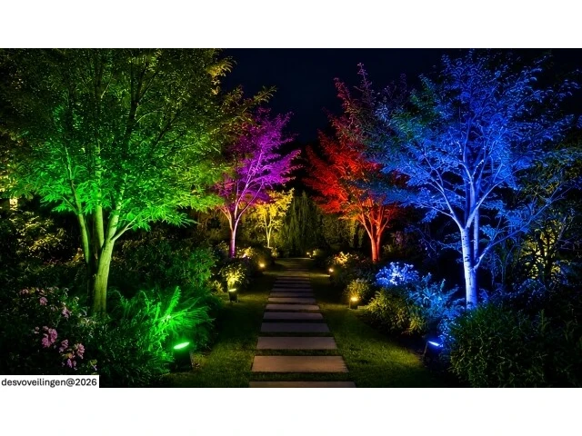 4 x rgb led floodlight 20w - zwart – ip65 – remix-20 - afbeelding 4 van  6