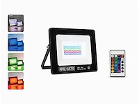 4 x rgb led floodlight 20w - zwart – ip65 – remix-20 - afbeelding 1 van  5