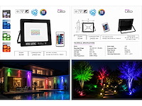 4 x rgb led floodlight 30w - zwart – ip65 – remix-30 - afbeelding 3 van  3