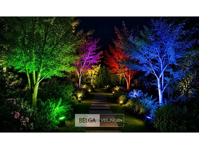 4 x rgb led floodlight 50w - zwart – ip65 – remix-50 - afbeelding 4 van  6