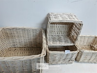 4 x rieten mand wit - afbeelding 3 van  3