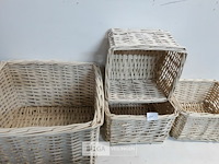 4 x rieten mand wit - afbeelding 3 van  3