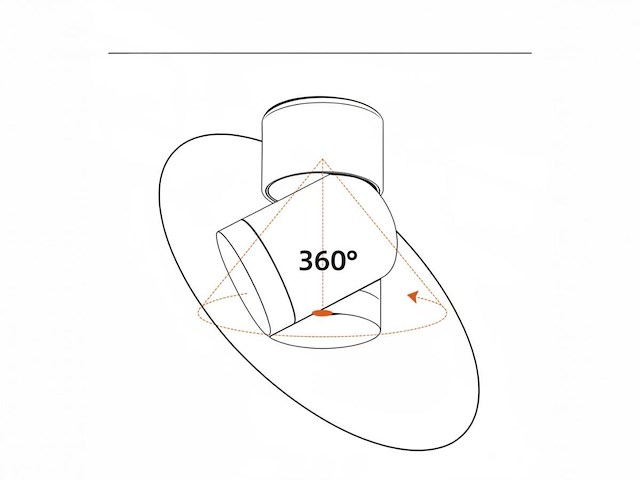4 x rond gu10 opbouwspot armatuur triple cilinder zand wit en zwart draaibaar - afbeelding 8 van  8