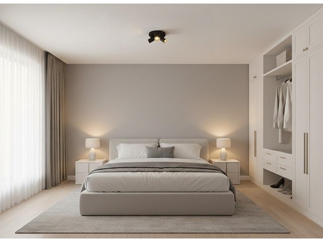 4 x rond gu10 opbouwspot armatuur triple cilinder zand zwart en goud draaibaar - afbeelding 2 van  8